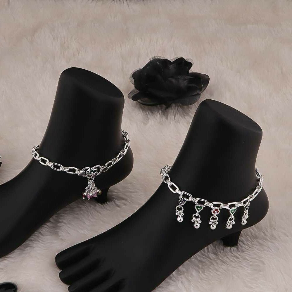 Handmade Aloe Rodiyam Oxodize Mina ramakda(Khilona) Rajkoti Anklet Payal Ms-2267