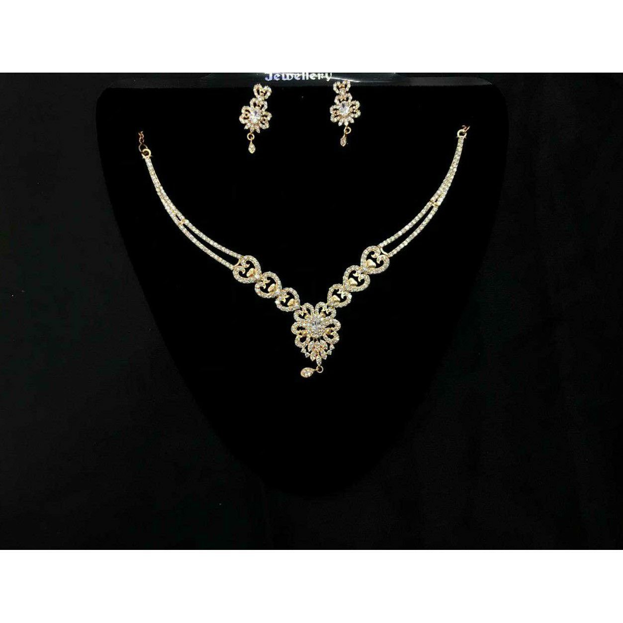 92.5 Sterling Silver Half Necklace Set Ms-3932