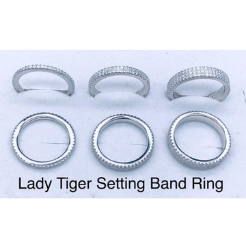 925 Silver Lady Tiger Setting Band by 