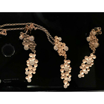 92.5 Sterling Silver Grapes Dezine Rose Gold Chain... by 