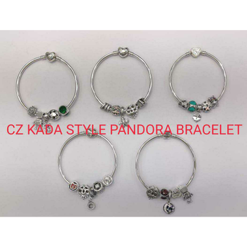 92.5 Sterling Style Cz Kada Style Pandora Bracelet... by 