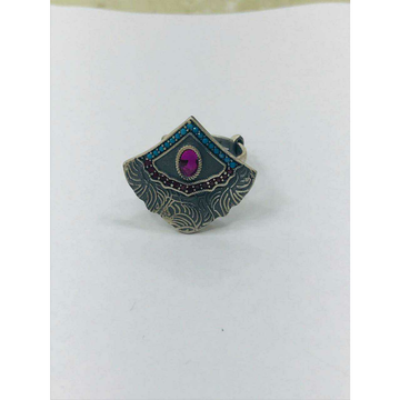 92.5 Sterling Silver Oxodize Nakshi Ring Ms-3274 by 