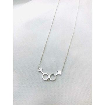 92.5 Sterling Silver Hollow Chain With Pendant(Dok... by 