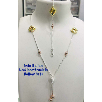 92.5 Sterling Silver Indo Italian Neckless+Bracele... by 