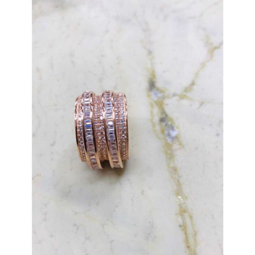 92.5 Sterling Silver Rose Gold Ladies Ring by 