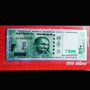 Fancy Silver 999 Colorful Indian Currency 500(Five... by 