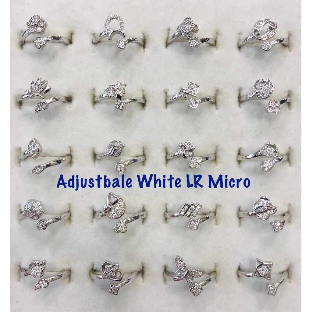 92.5 Sterling Silver Adjustable White Micro