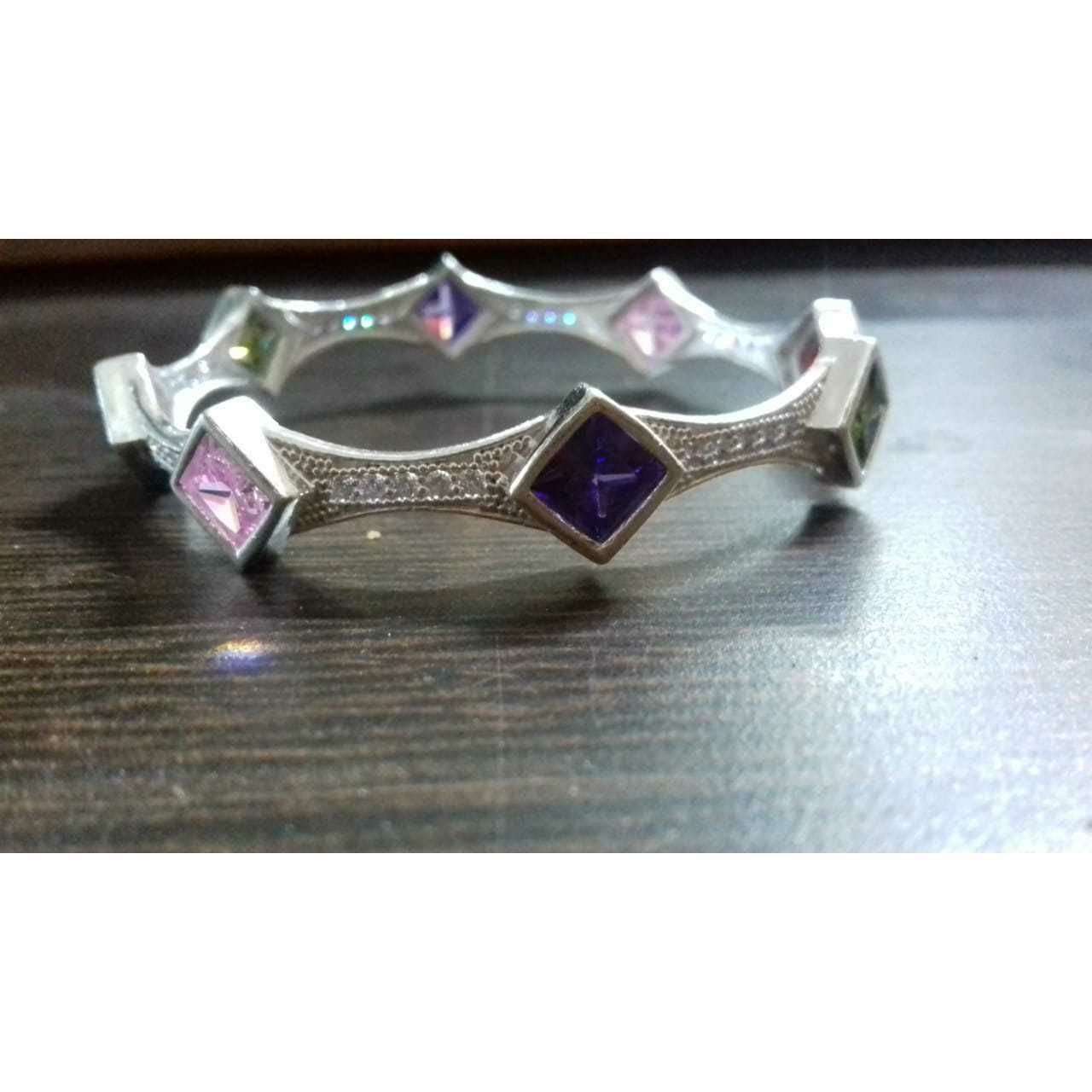 Semi Micro Sitting With Lighting Stone Bangle(Kadli,Kangan) Ms-1531