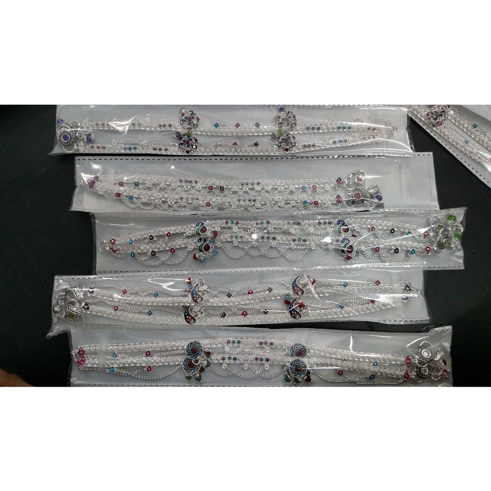 Fancy Khusbu Chain Zalar Mina Vaccum Casting Moti Rajvadi Payal