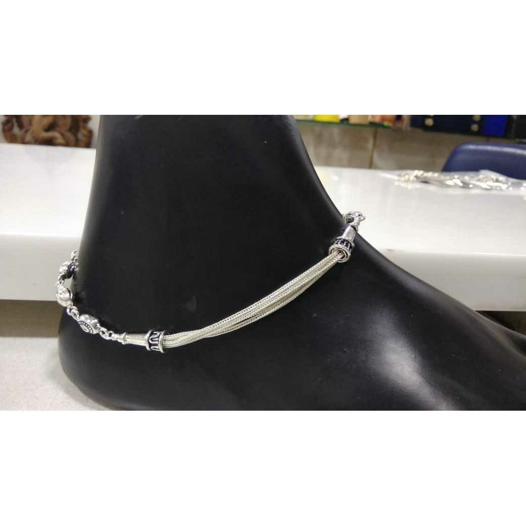 92.5 Sterling Silver Rajasthani Anklet(Payal) Ms-3405