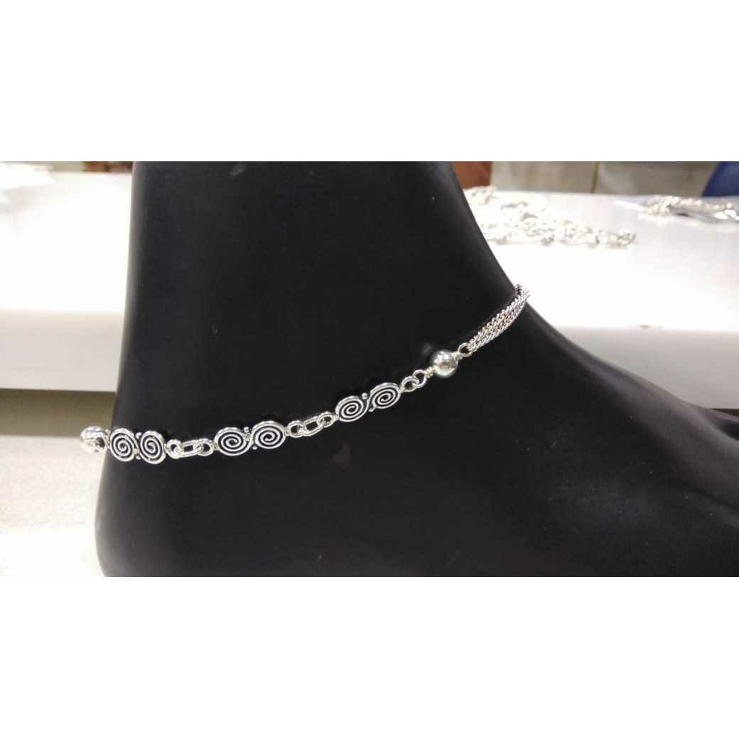 92.5 Sterling Silver Udaipur Anklet(Payal) Ms-3425