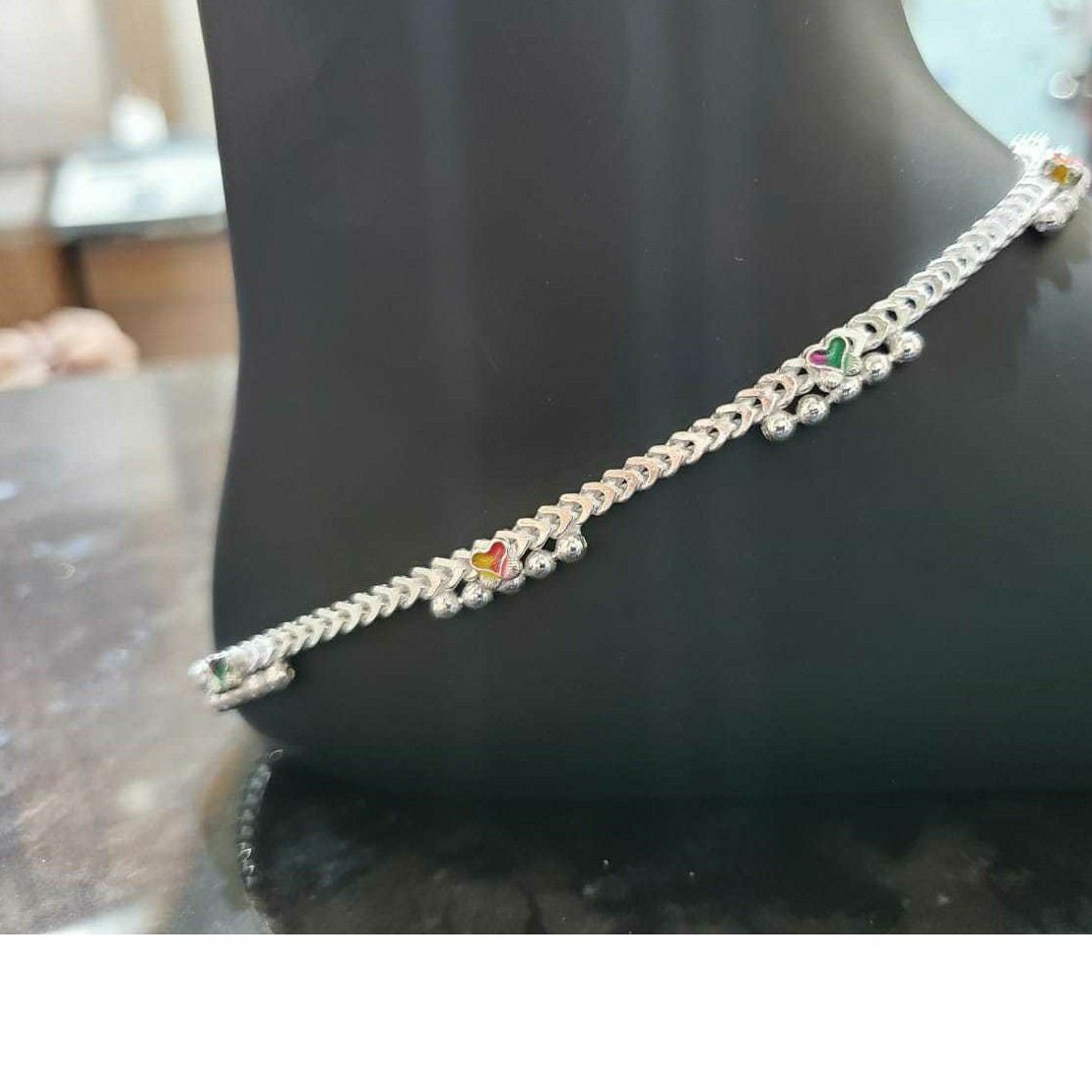 92.5 Sterling Silver Mina Tili Rava Payal Ms-3508