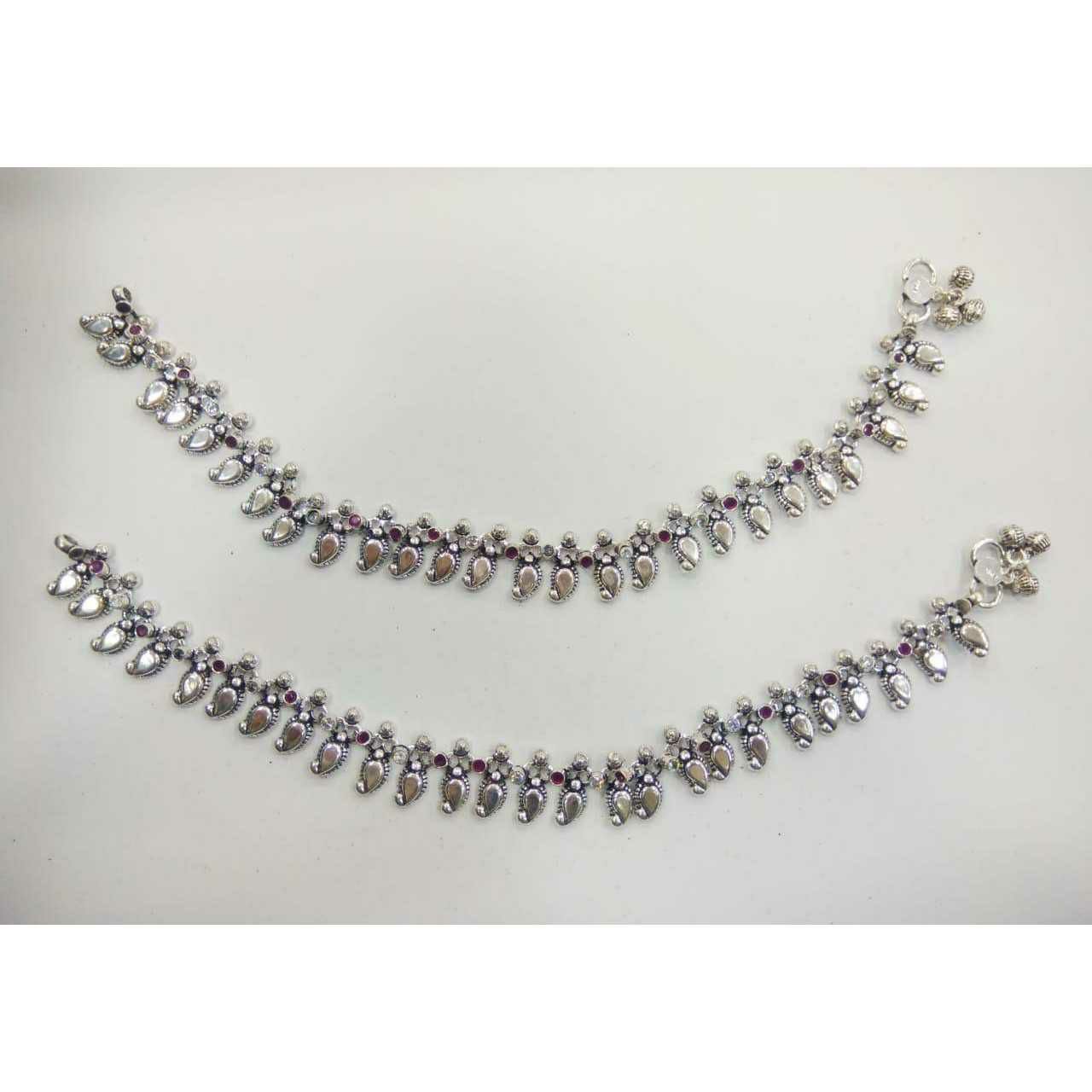 92.5 Sterling Silver Super Nice Hollow Anklet Ms-3751