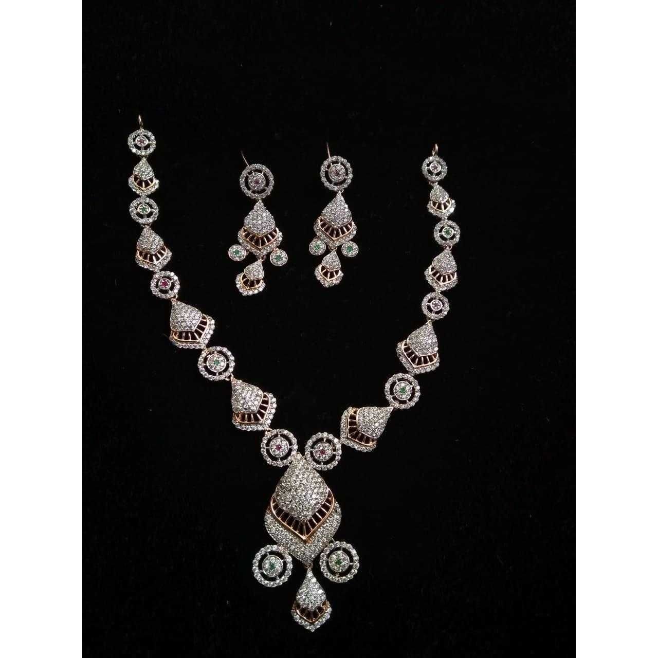 92.5 Sterling Silver Fancy Necklace Set