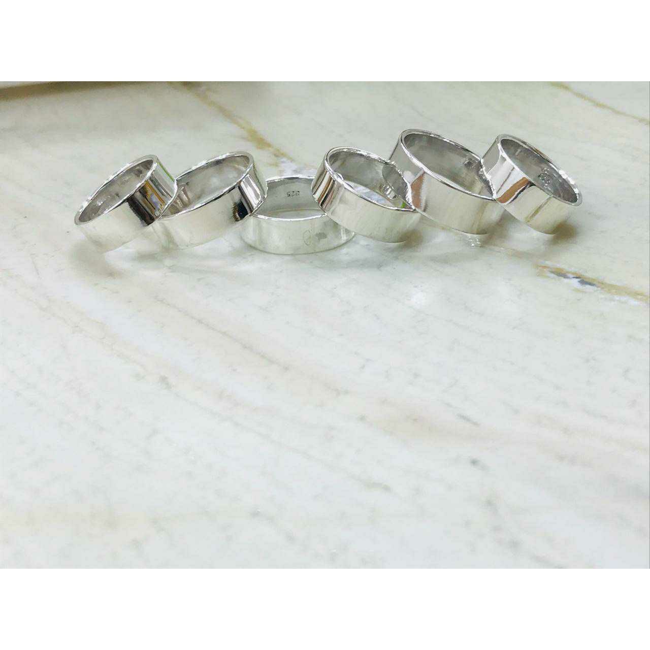 92.5 Sterling Silver Plain Rodiyam Designer Bands(Hand Finger Kayda/Ring) Ms-2652
