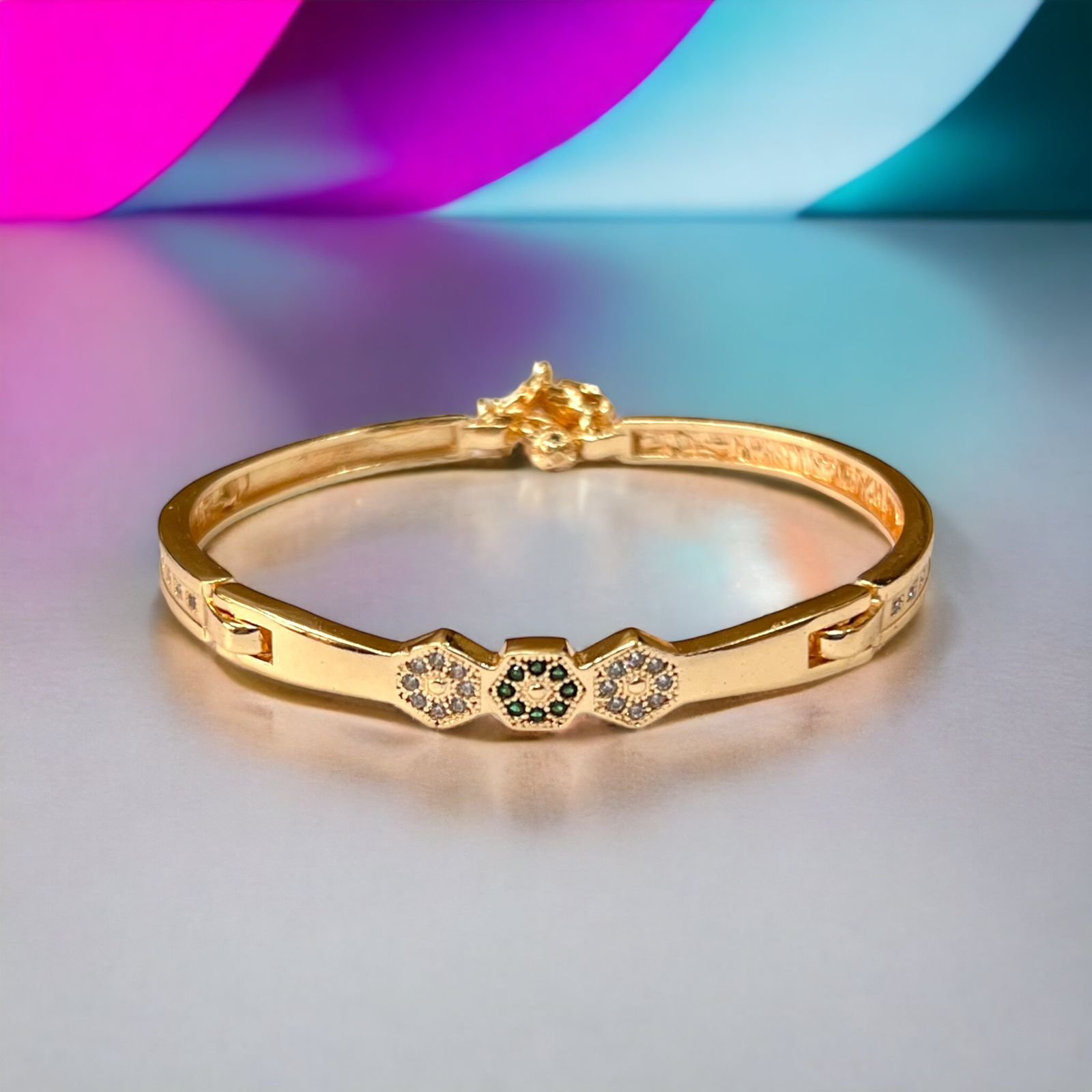 Stylish Micro Rose Gold Plated Silver Bracelet