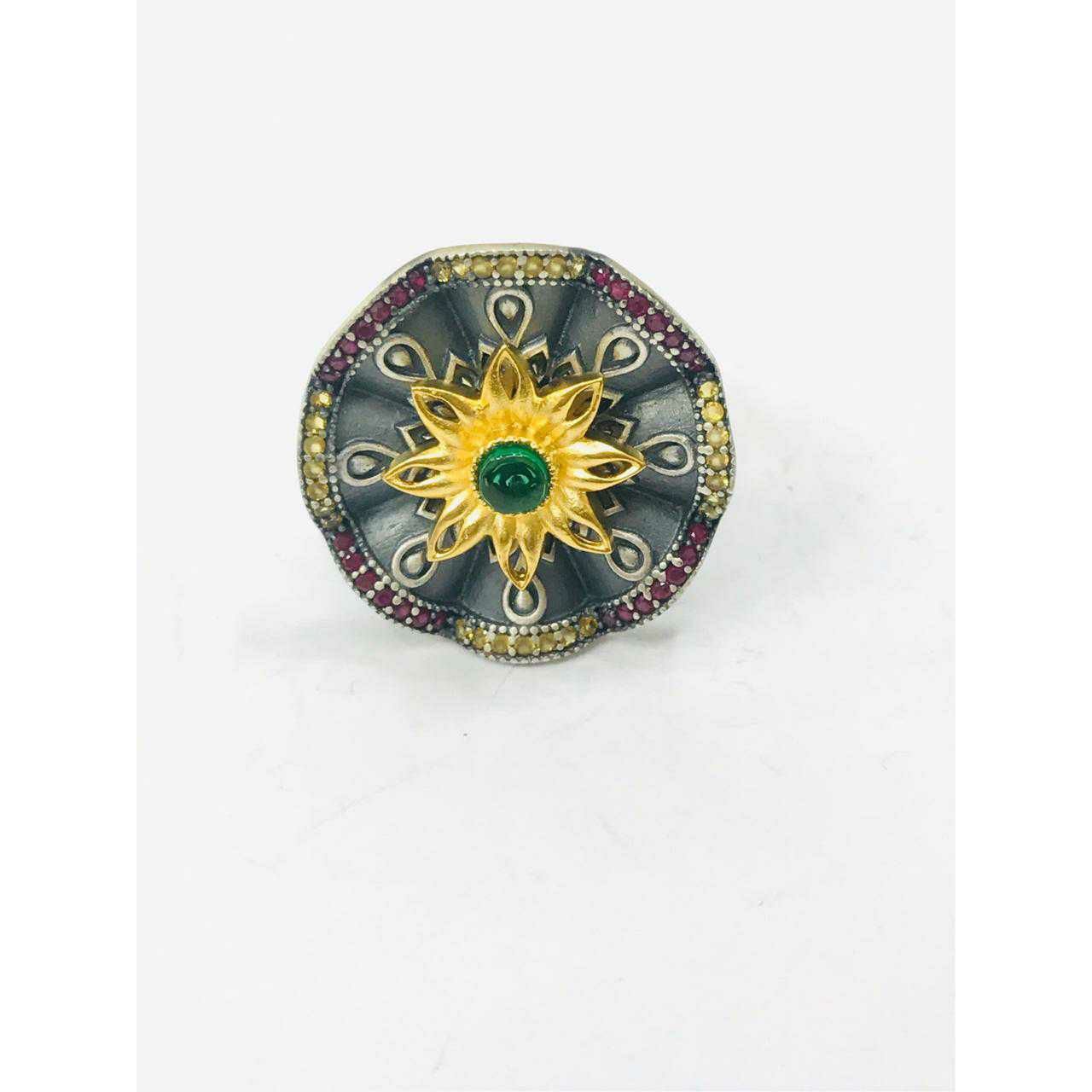 92.5 Sterling Silver Ner Patern Ring Ms-3346