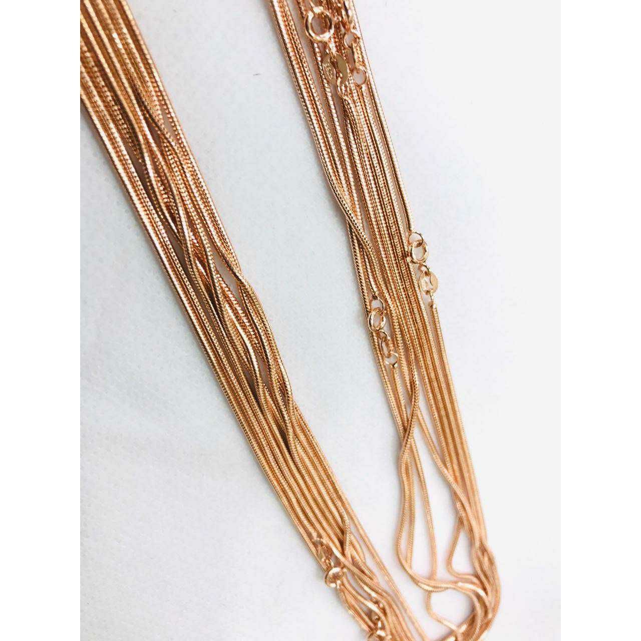 92.5 Sterling Silver Gol Rose Gold Bangkok Chain Ms-2823