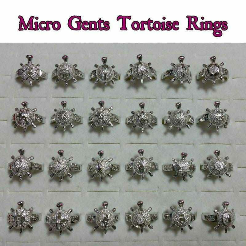 92.5 Sterling Silver Micro Hents Tortoise(Kachua,Kachba) Ring Ms-2919