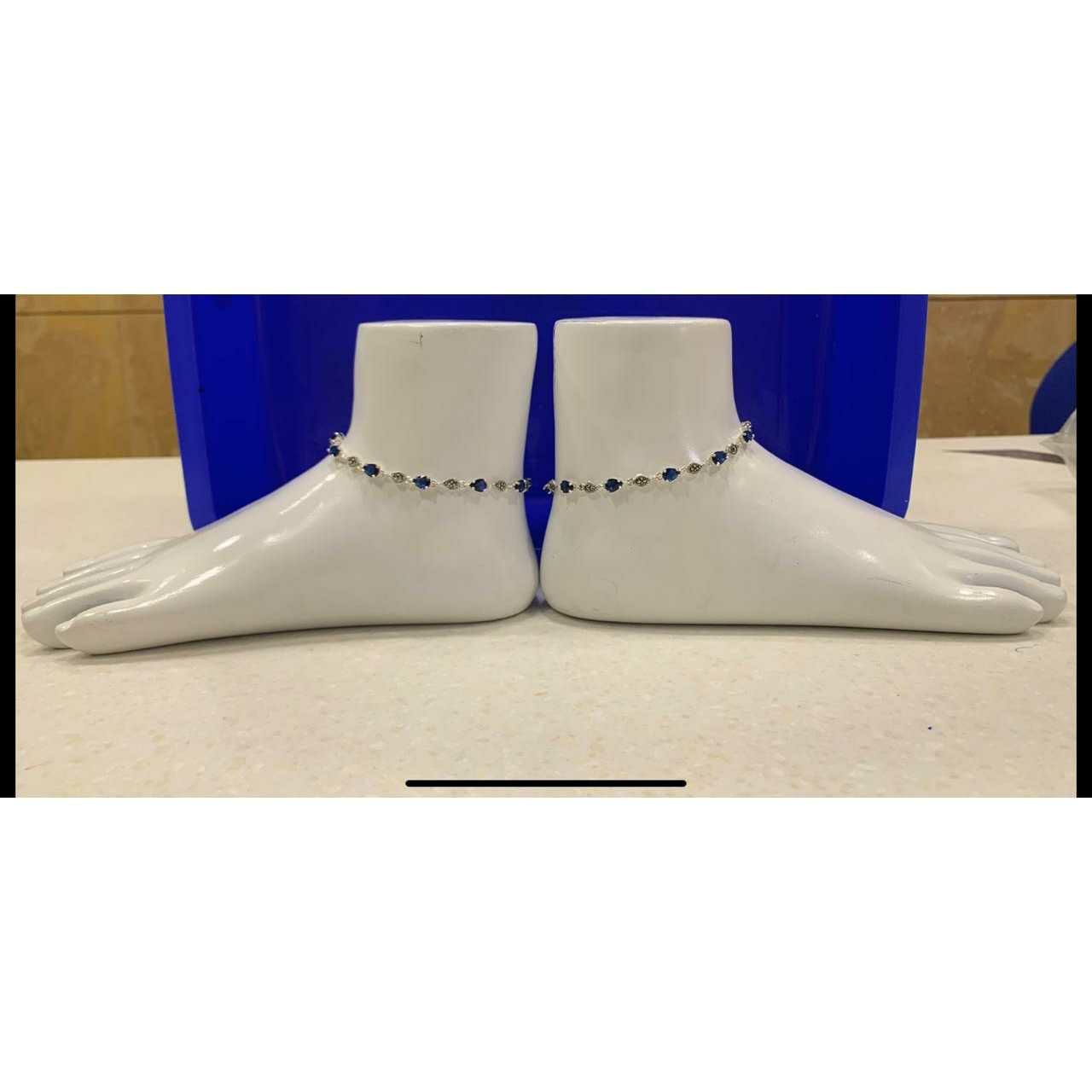 92.5 Sterling Silver Classic Look Anklet(Payal) Ms-3079