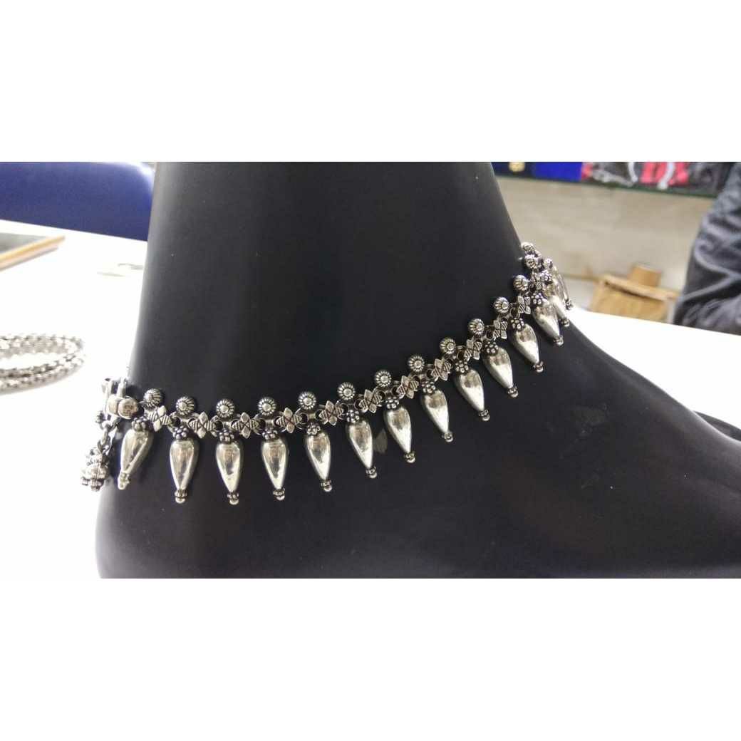 92.5 Sterling Silver Premium Look Anklet(Payal) Ms-3436