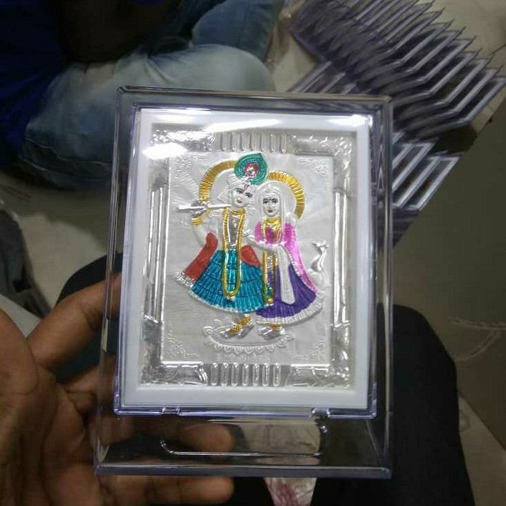 Fancy cholel plactic mina dull finishing radha krishna murti(bhgvan,god,Idol) ms-1498