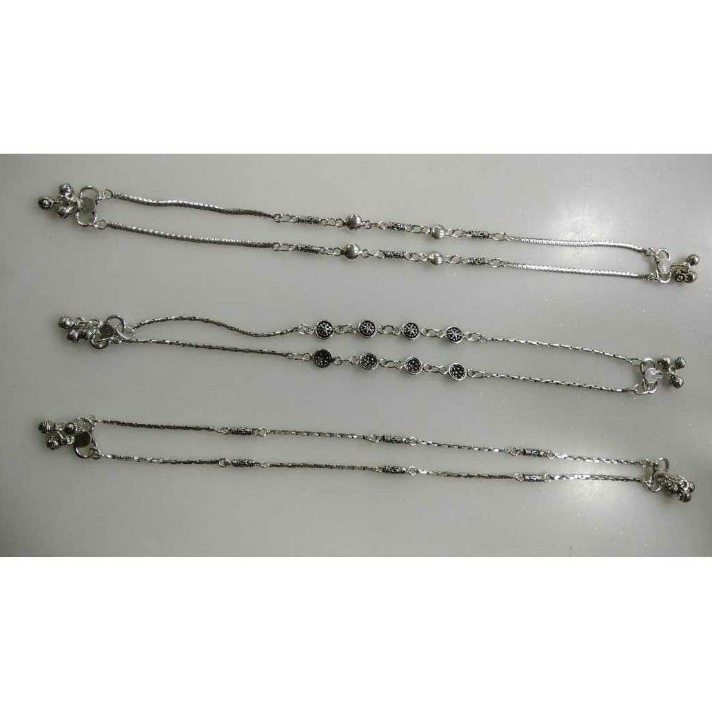 92.5 Sterling Silver Middle Casting Anklet Ms-3390