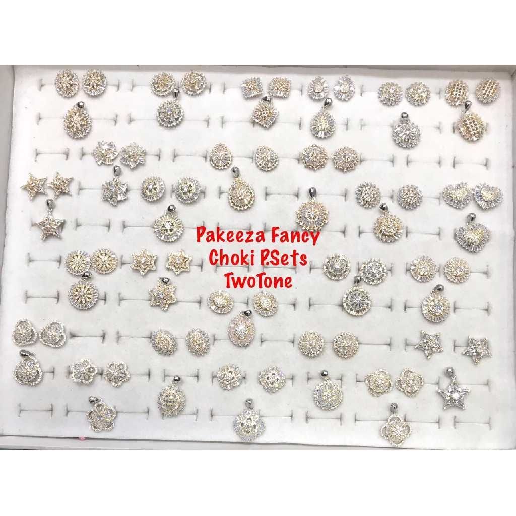 92.5 Strling Silver Pakezza Fancy Choki Pendant Set Two Town