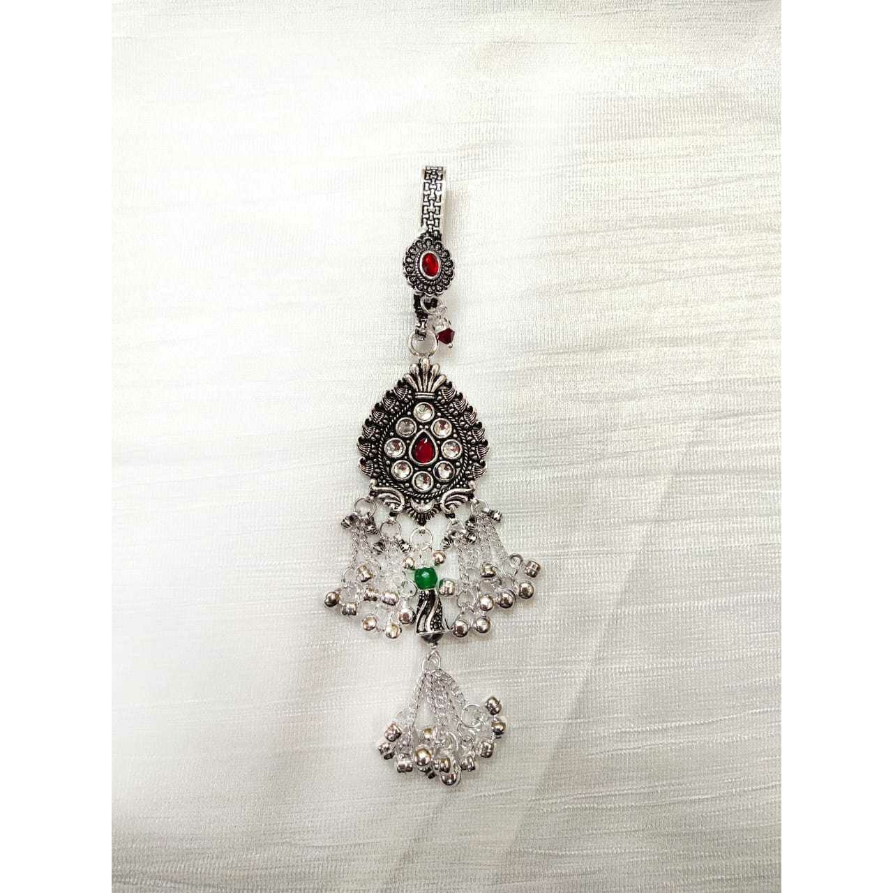 Antique Oxodize Casting Dimond Mungi(Gungi) Ghughru Single Aakda Juda Ms-2526