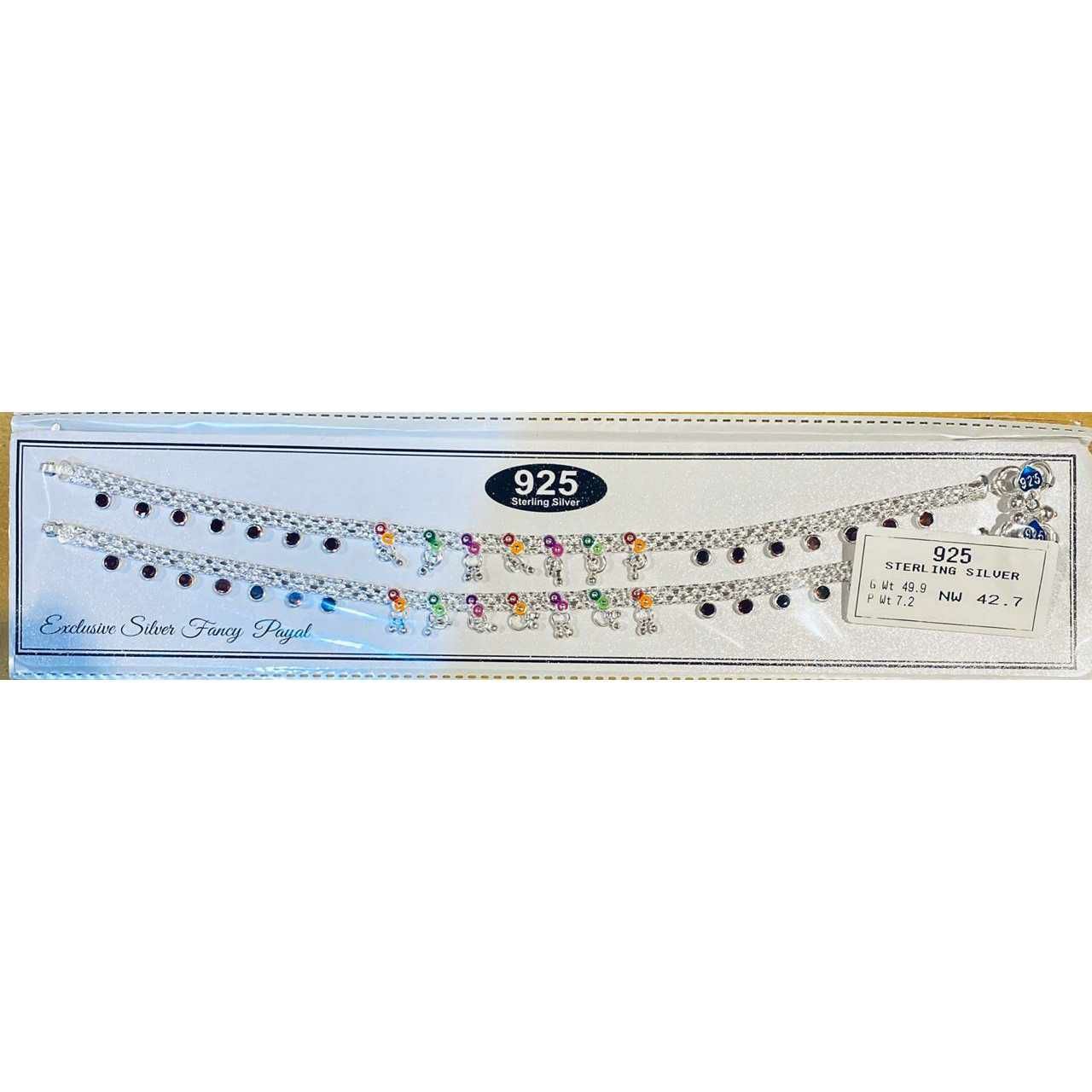 Milan Chain Mina Dimond Ghughru Antique 92.5 Payal