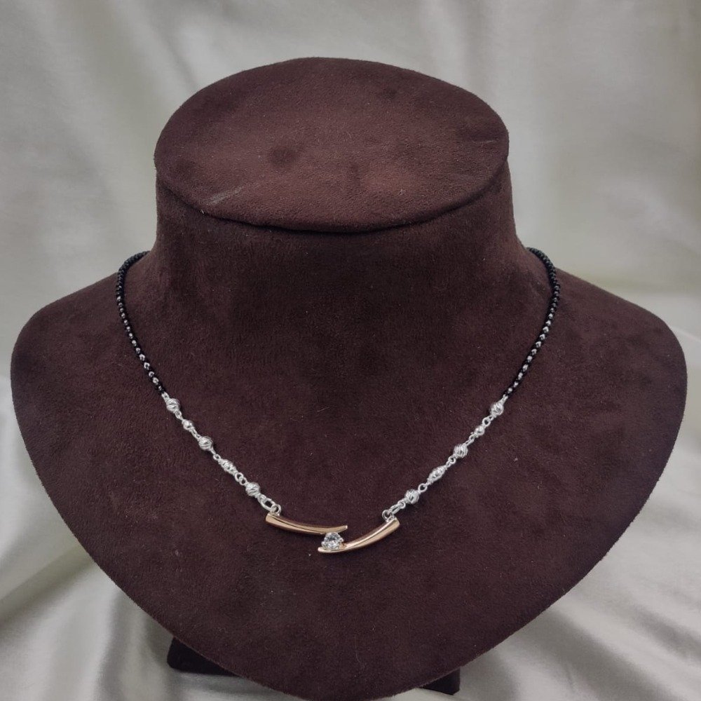 925 Silver Single Line Fancy Mangalsutra