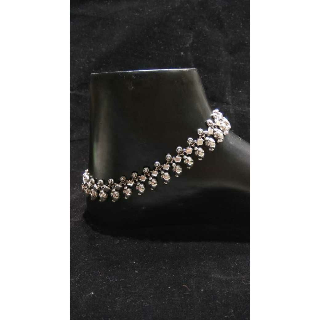 92.5 Sterling Silver Oxodize Tortoise Anklet(Payal) Ms-3450