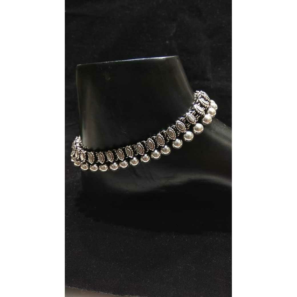 92.5 Sterling Silver Oxodize Beautiful Anklet Ms-3431