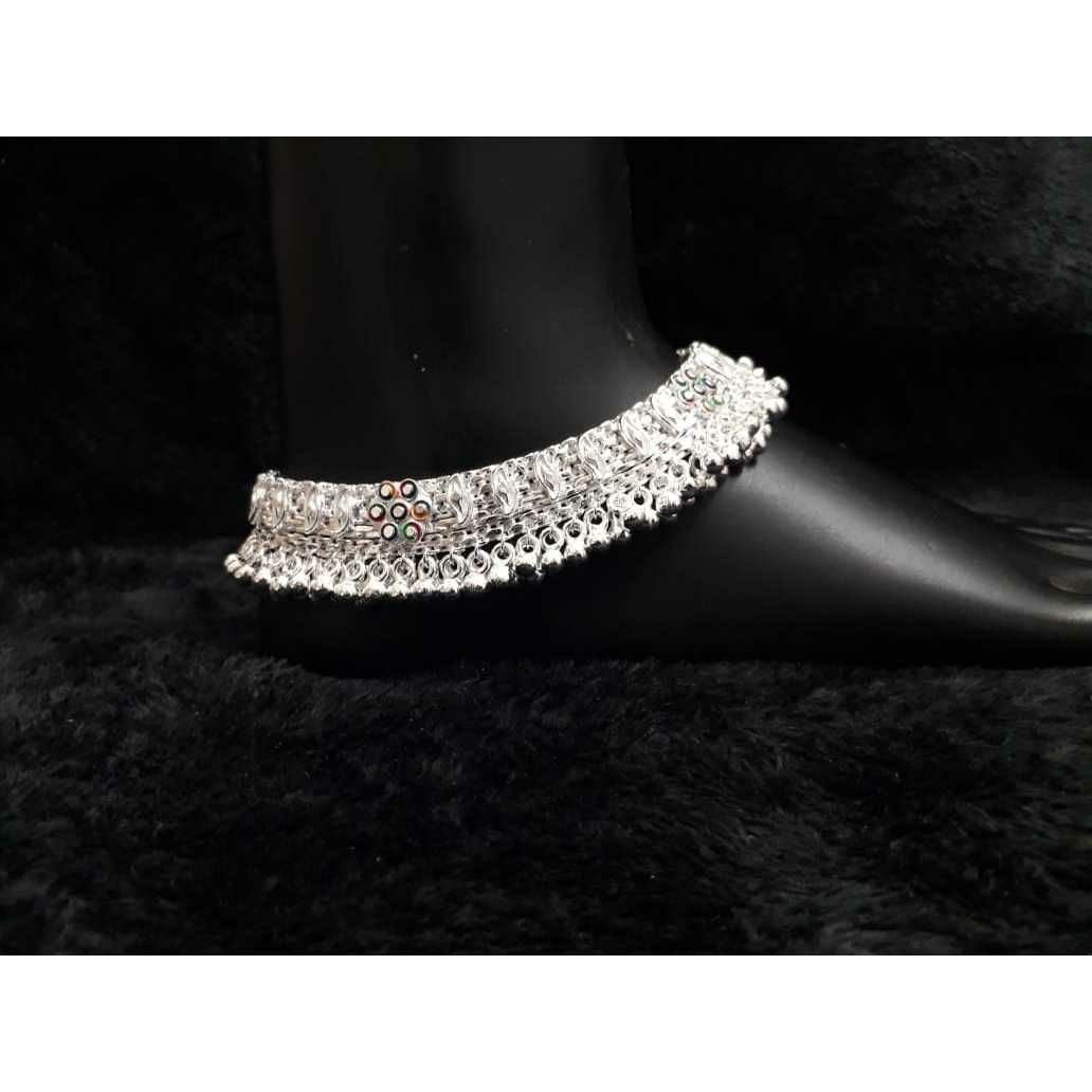 Round Khila Janjari Mina Ghughri Without Dimond Payal Ms-1248