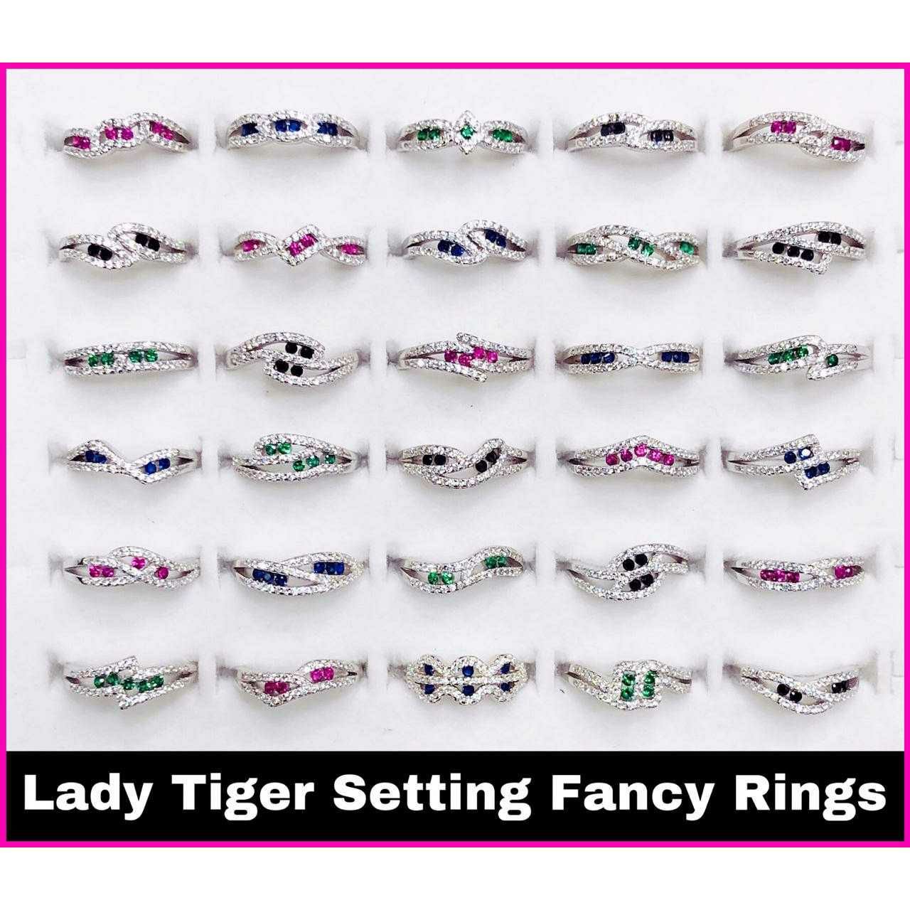 92.5 Sterling Silver Lady Tiger Sitting Fancy Ring Ms-3561