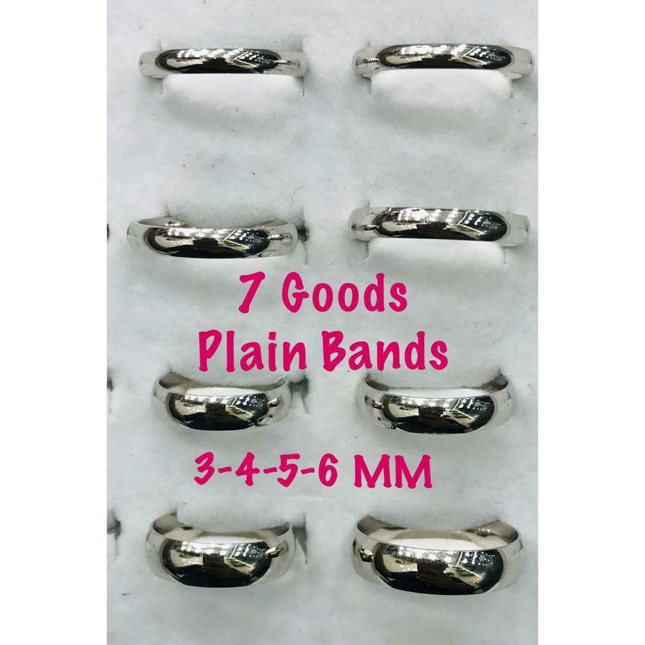 92.5 Sterling Silver 3-4-5-6 Mm Plain Bands(Hand Kayda) Ms-2860