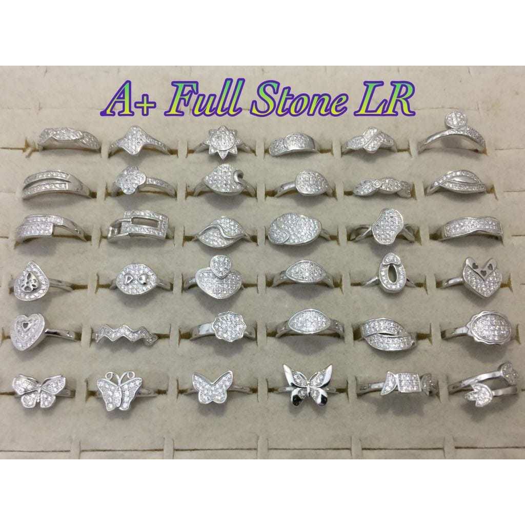 92.5 Sterling Silver Full Stone Butterfly & Different Type Of Ring Ms-2918