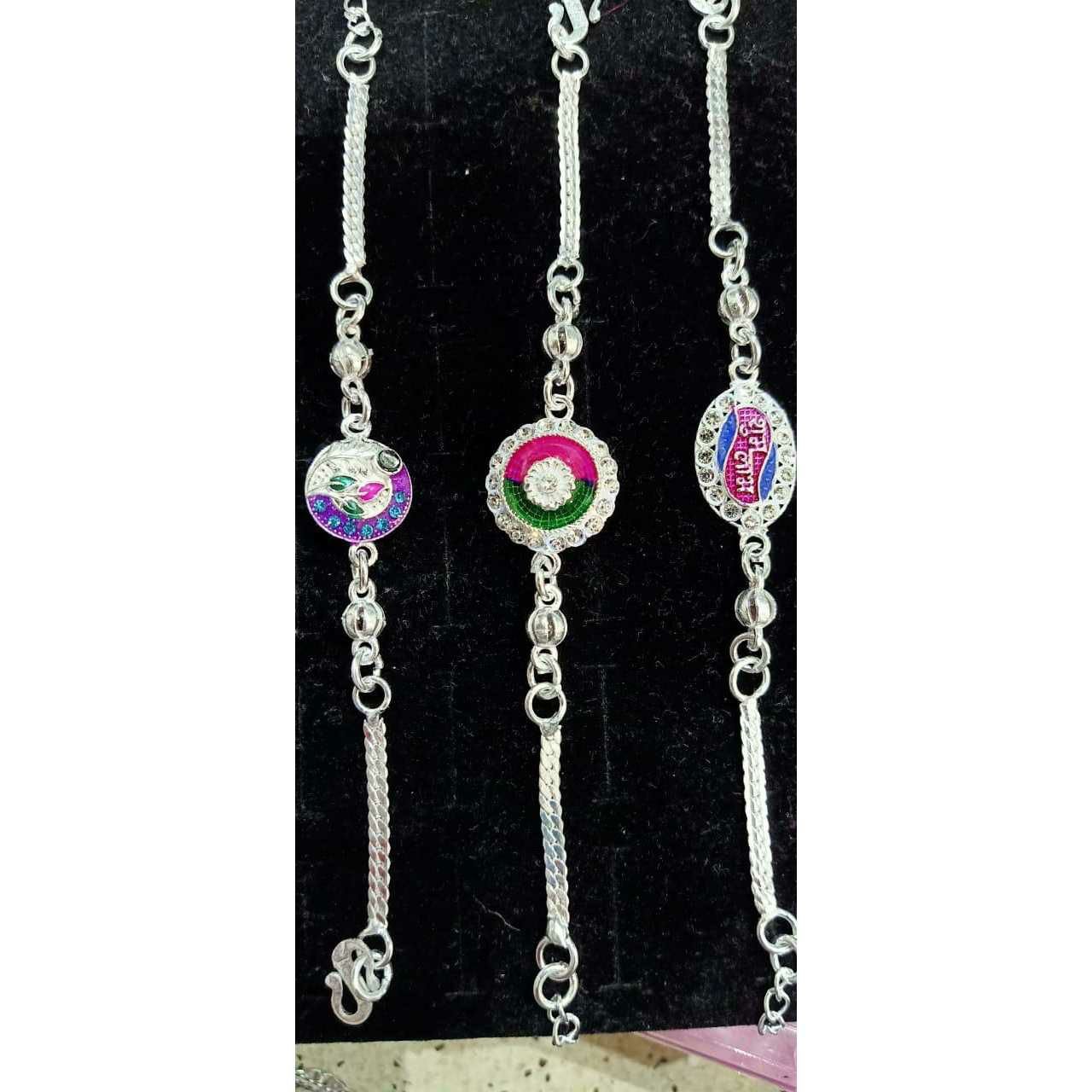 Fancy Cholel Nakshi Mina Dimond Casting Pis Raksabandhan Rakhi(Rakhdi) Ms-1484