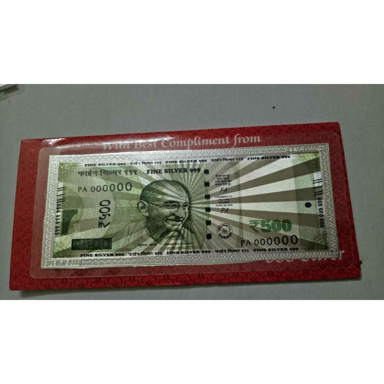 500(Five Hundred)Rs Gandhiji Picture Copy Of Indian Currency Colorful Note Ms-2089