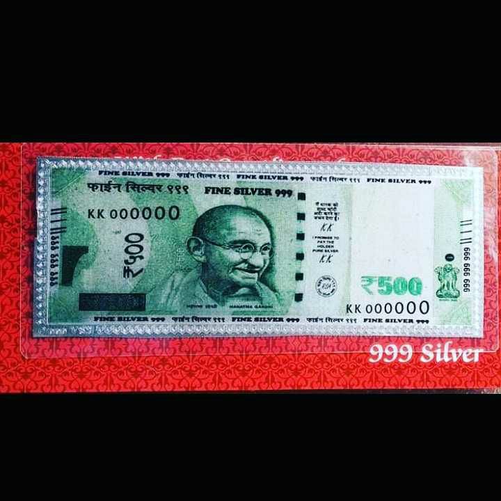 Fancy Silver 999 Colorful Indian Currency 500(Five Hundred)Rs Note Ms-1935