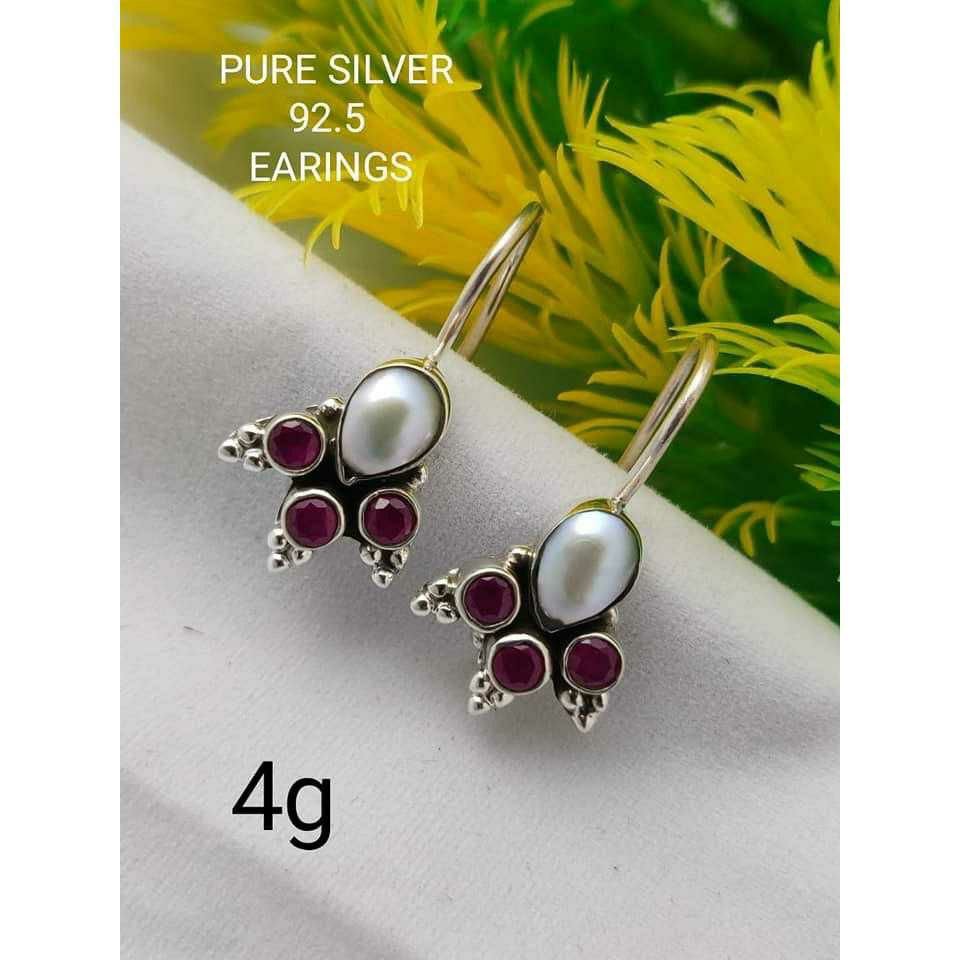 92.5 Sterling Silver Ghughru Pearl Butti Ms-3314